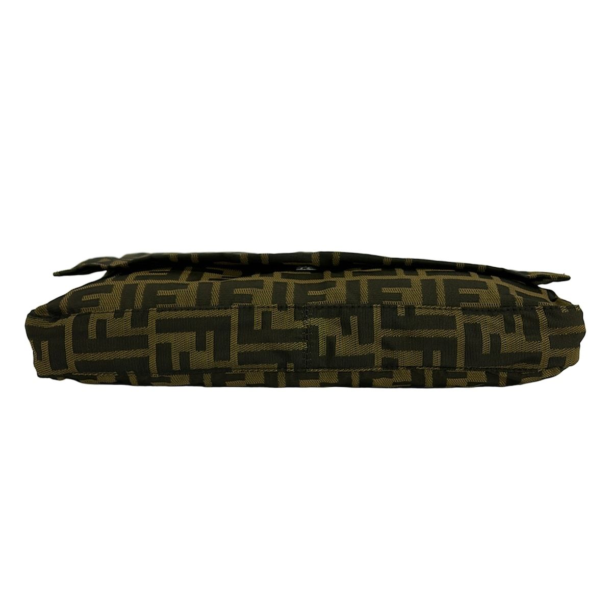 Fendi Shoulder Bag Zucca Pattern Dark Brown Leather — view 5