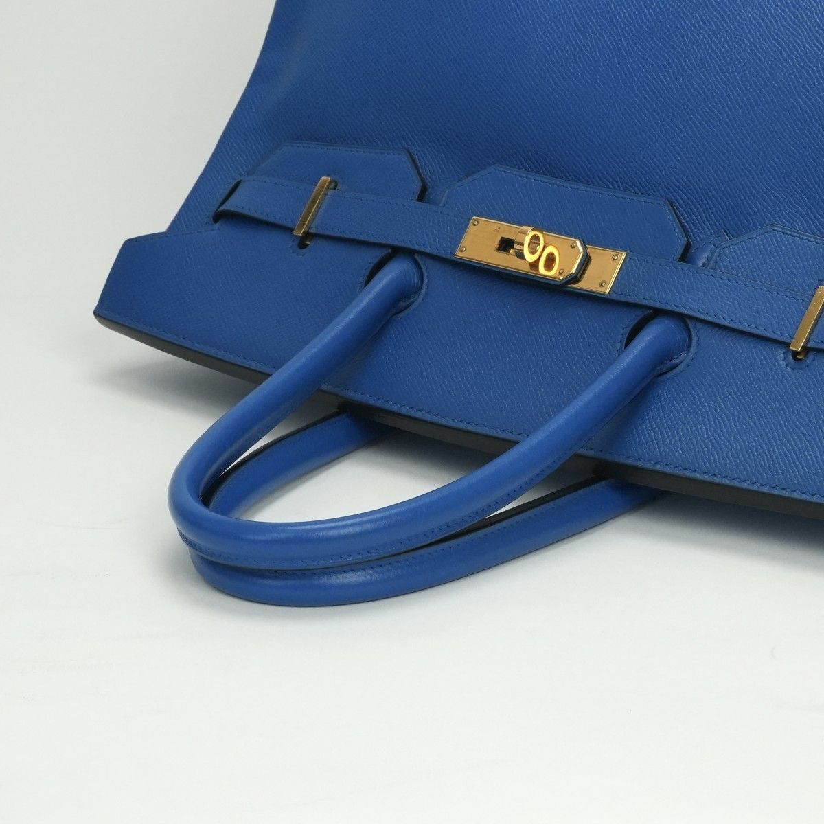 Hermes Birkin 35 Verso Tote Courchevel Blue France Gold Handbag Bicolor — view 4