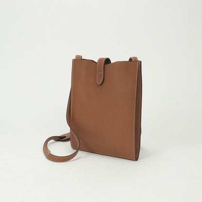 Hermes Pochette Uniform Shoulder Bag Swift Gold Brown Silver Veau — view 2