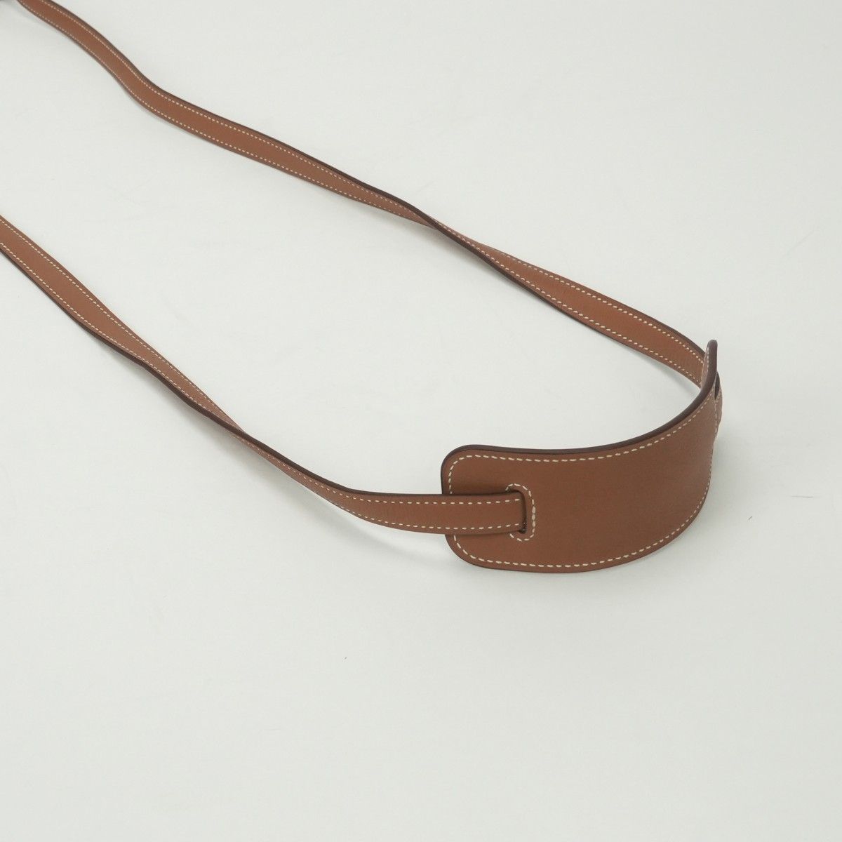 Hermes Pochette Uniform Shoulder Bag Swift Gold Brown Silver Veau — view 4