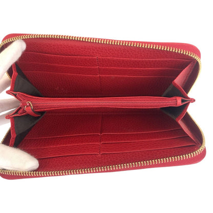 Gucci Beige Red Gold GG Canvas Wallet — view 4