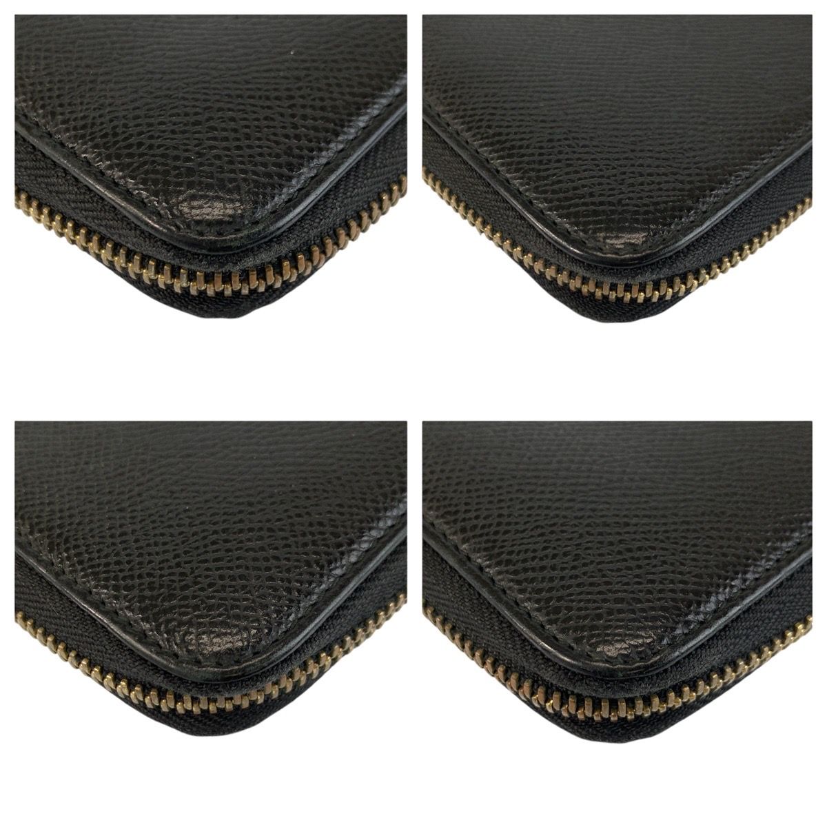 Bvlgari Black Gold Leather FG Wallet — view 7