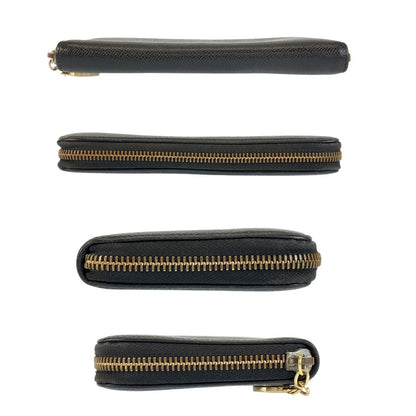Bvlgari Black Gold Leather FG Wallet — view 9