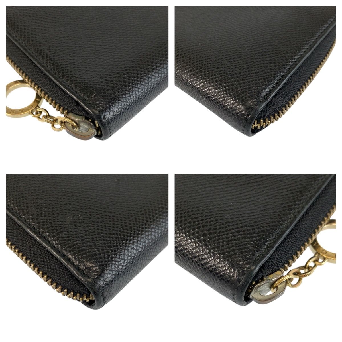 Bvlgari Black Gold Leather FG Wallet — view 6