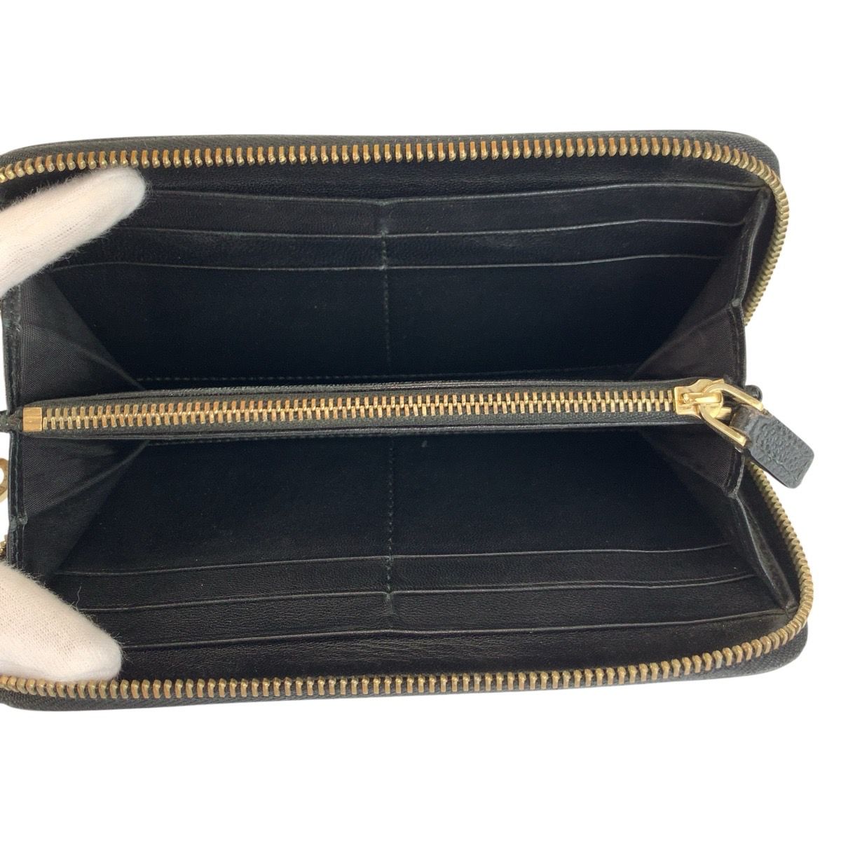 Bvlgari Black Gold Leather FG Wallet — view 4