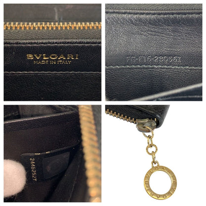 Bvlgari Black Gold Leather FG Wallet — view 3
