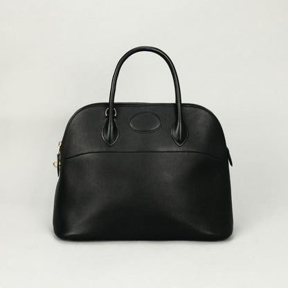 Hermes Bolide 35 Tote Shoulder Bag Garibaldi Noir Black Gold Vo 2-Way