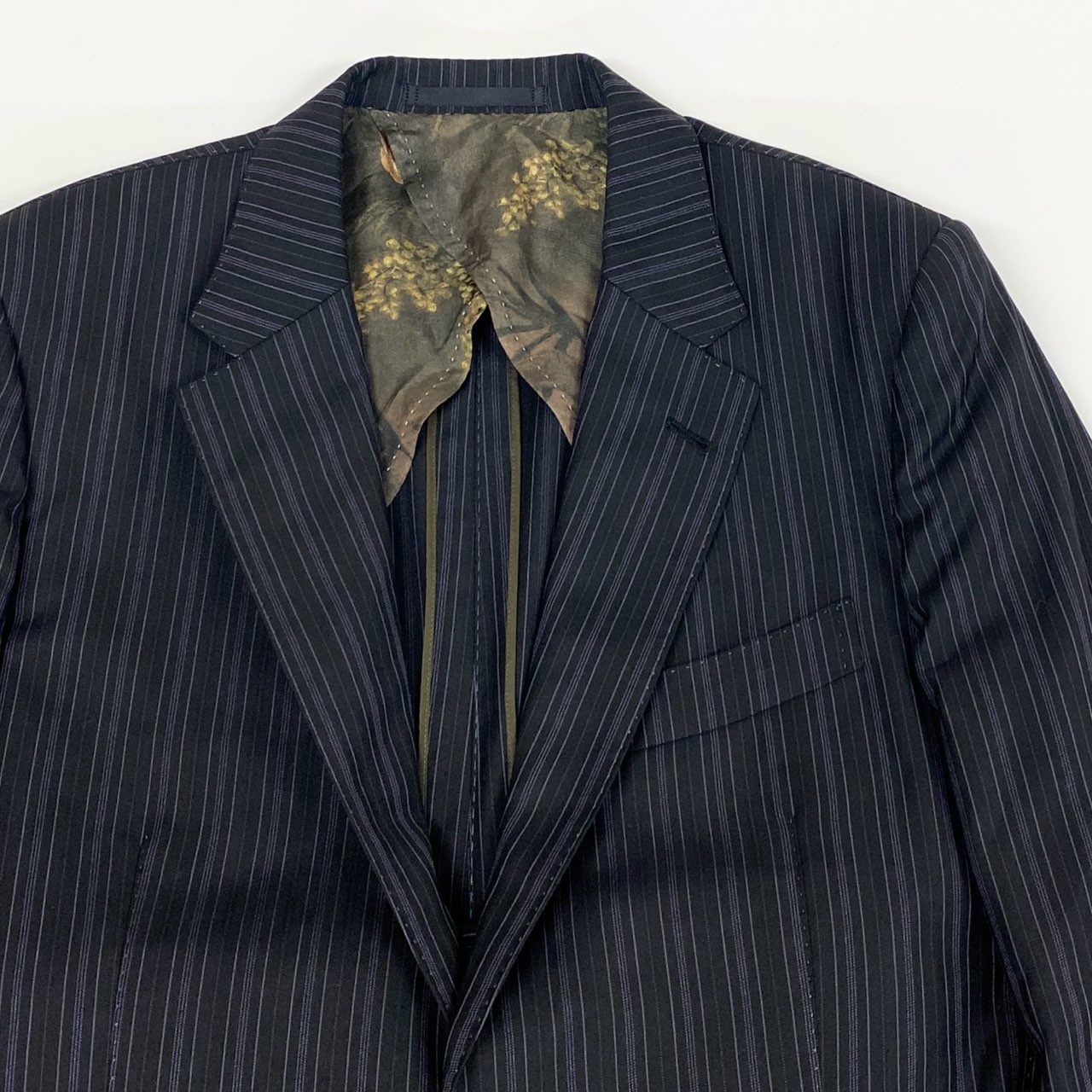 Loro Piana Paul Smith London Singles Jacket Striped Pattern Fabric M2 Black — view 4
