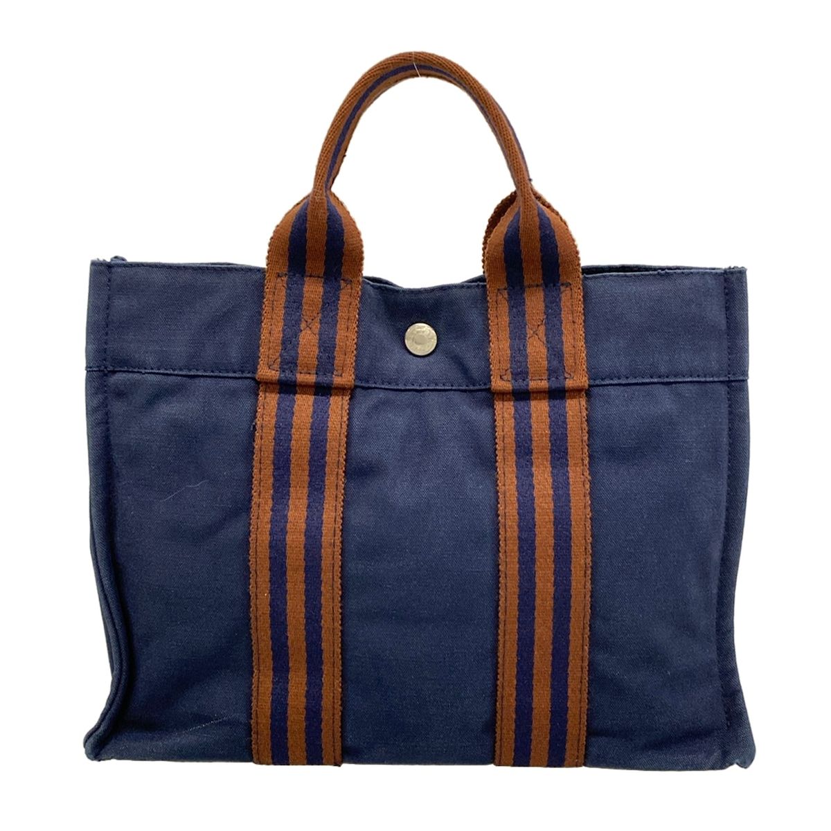 Hermes Tote Fourre Tout PM Navy Dark Brown — view 3