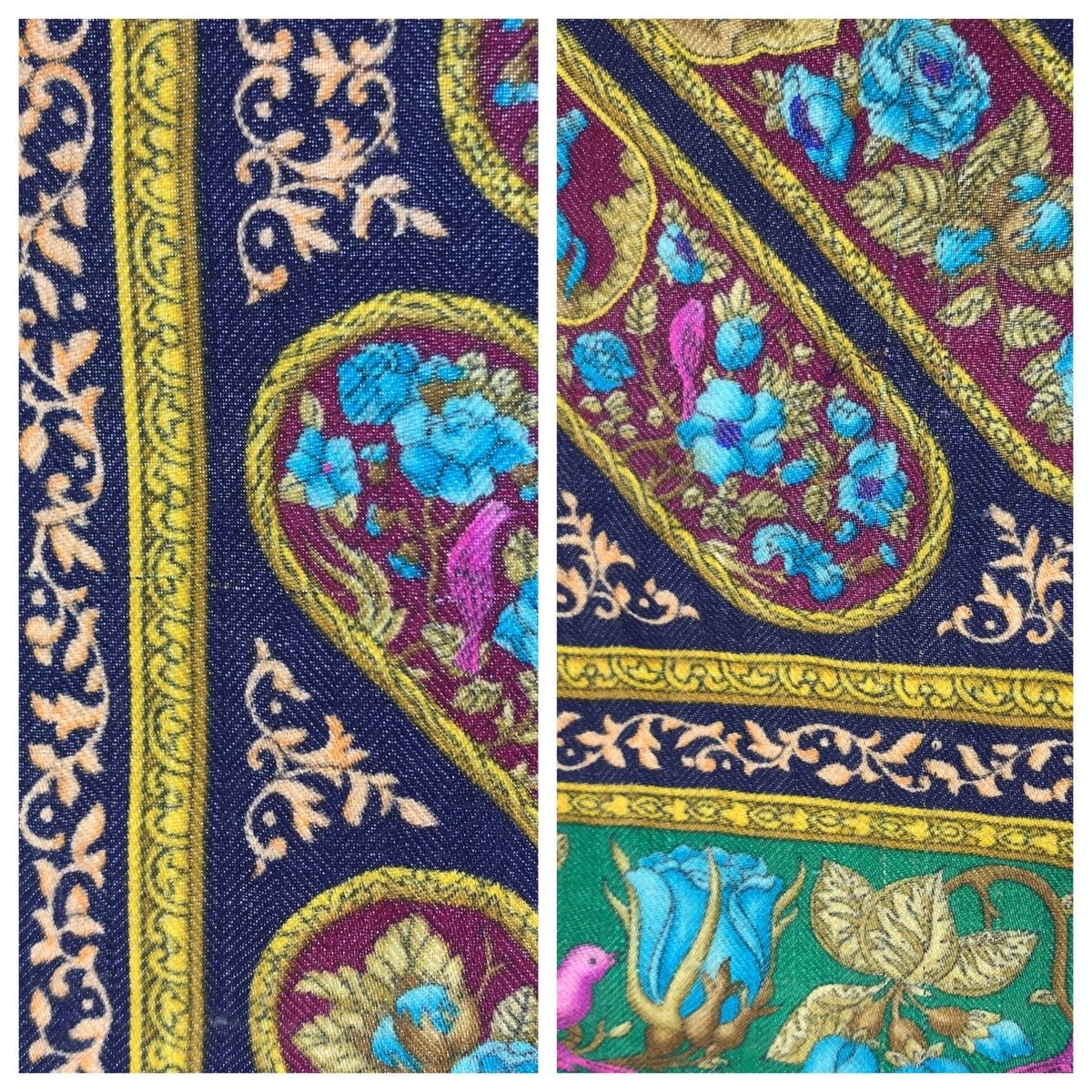Hermes Qalamdan Carre 90 Navy Multicolor Silk Scarf — view 8