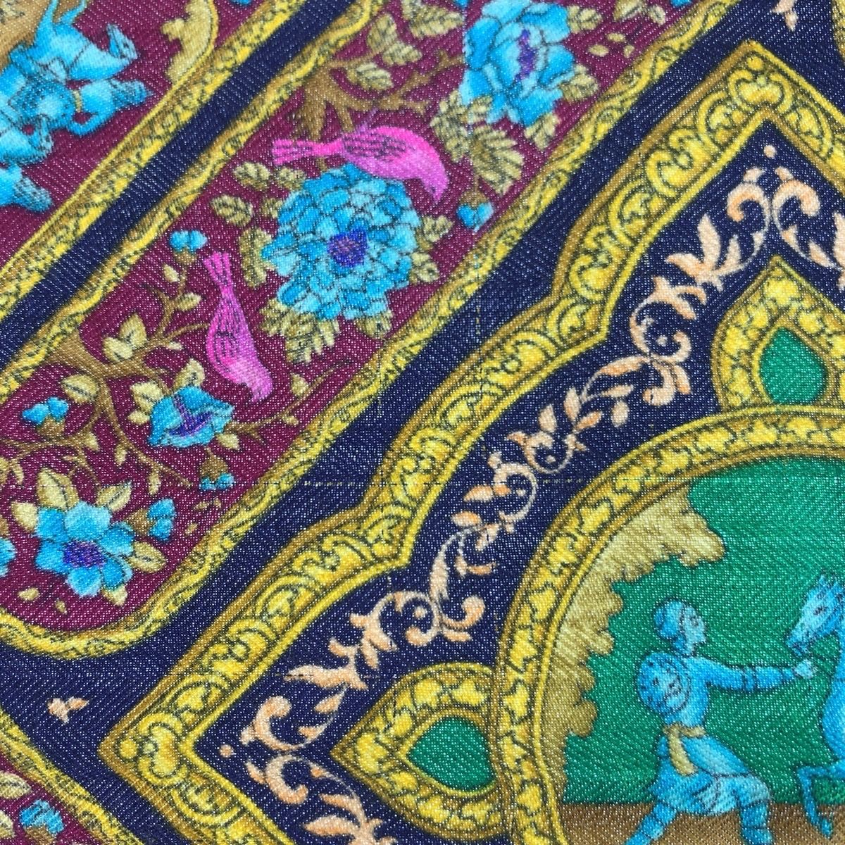 Hermes Qalamdan Carre 90 Navy Multicolor Silk Scarf — view 6