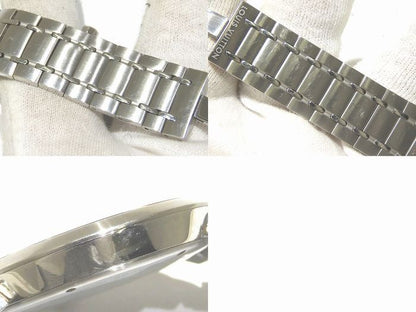 Louis Vuitton Quartz Watch Tambour Slim Eclipse Date Gray Dial SS Bracelet — view 3