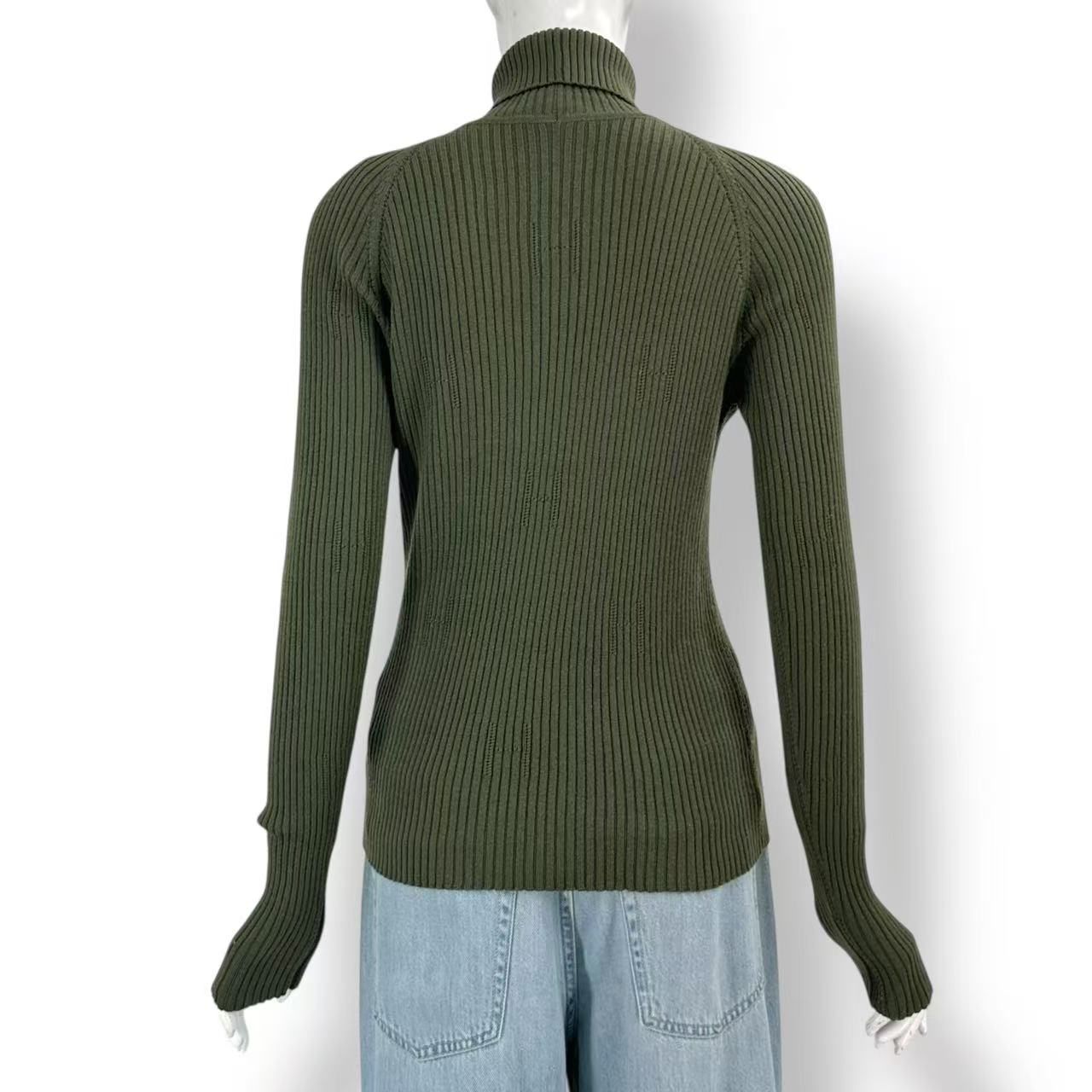 Hermes High Neck Sweater Cashmere Green — view 2