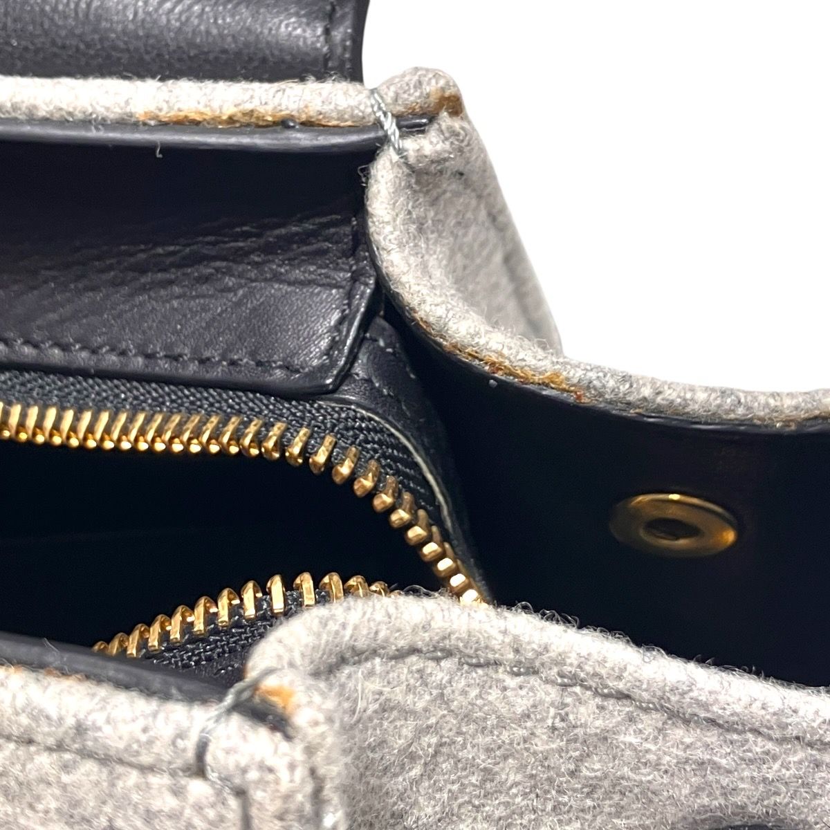 Celine Travelers 2-Way Handbag Felt Leather — view 9
