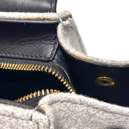 Celine Travelers 2-Way Handbag Felt Leather — view 9