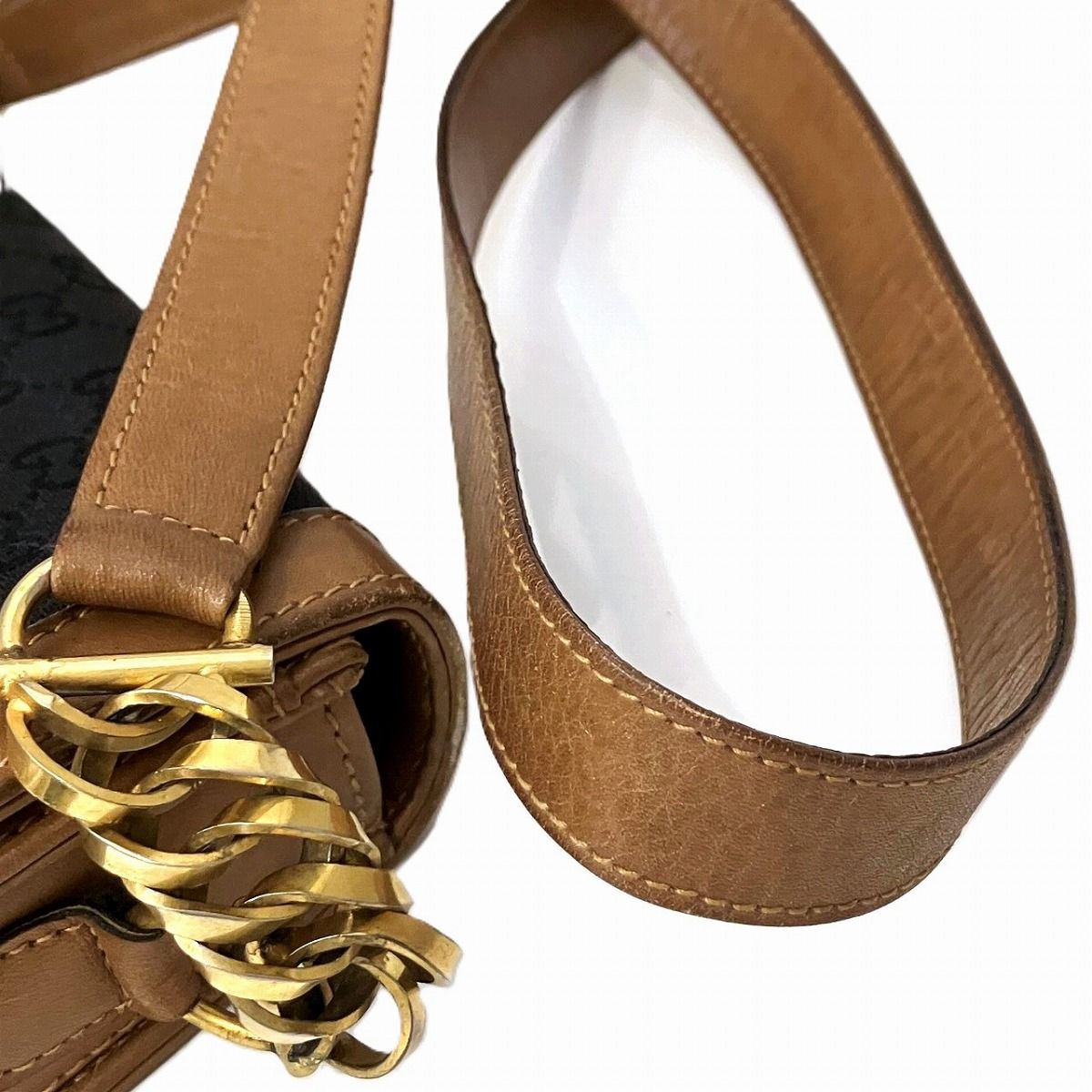 Gucci Horsebit GG Shoulder Bag Canvas Leather — view 9