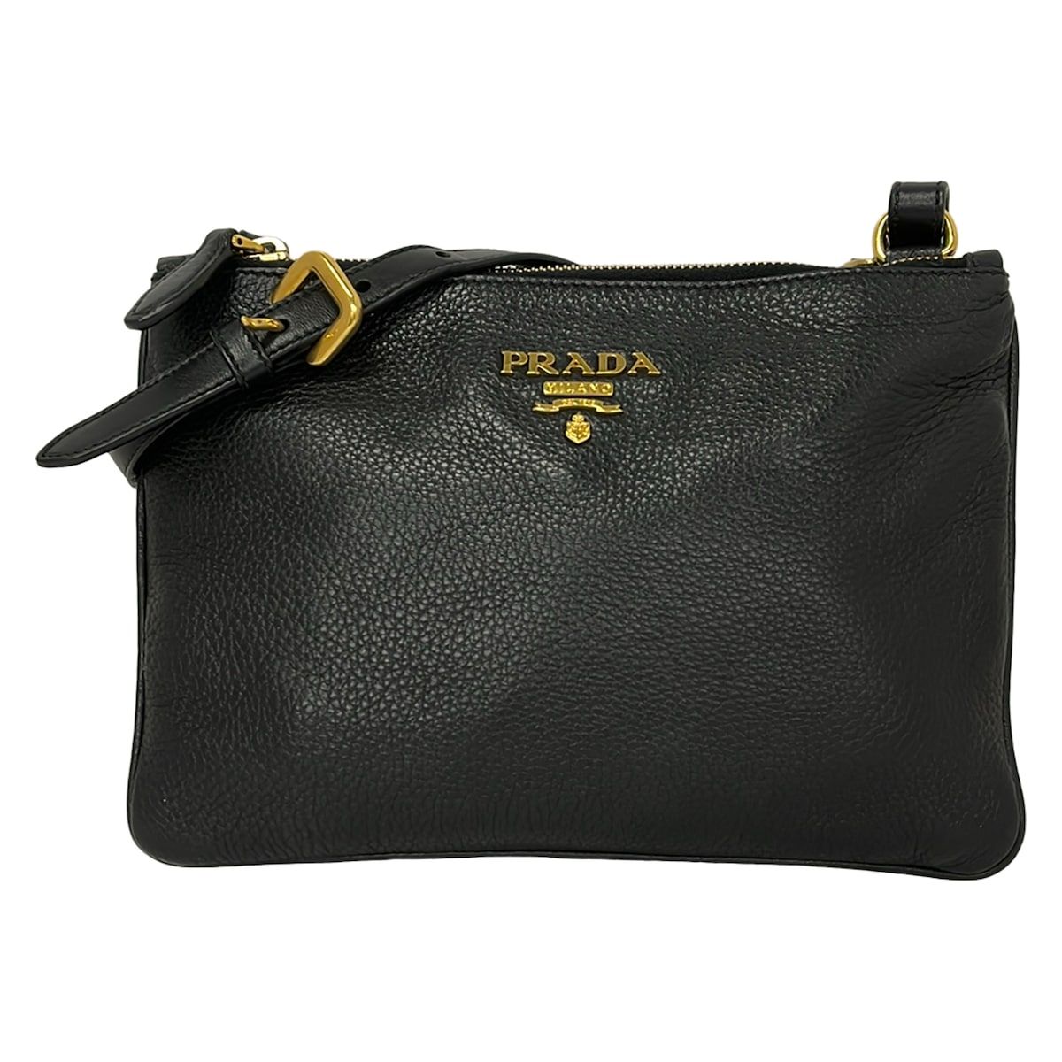 Prada Shoulder Bag Black Leather
