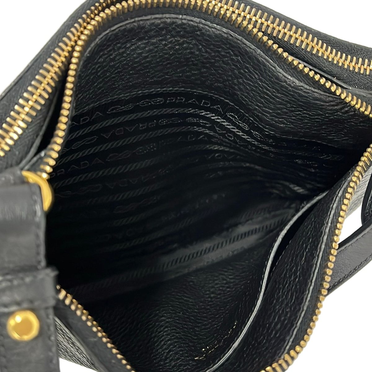 Prada Shoulder Bag Black Leather — view 7