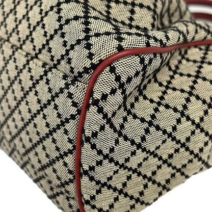 Gucci Tote Ivory Black Red Leather — view 6