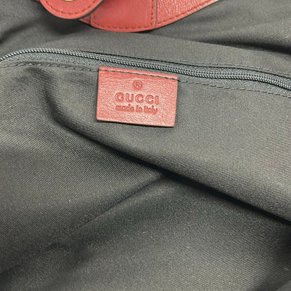 Gucci Tote Ivory Black Red Leather — view 9