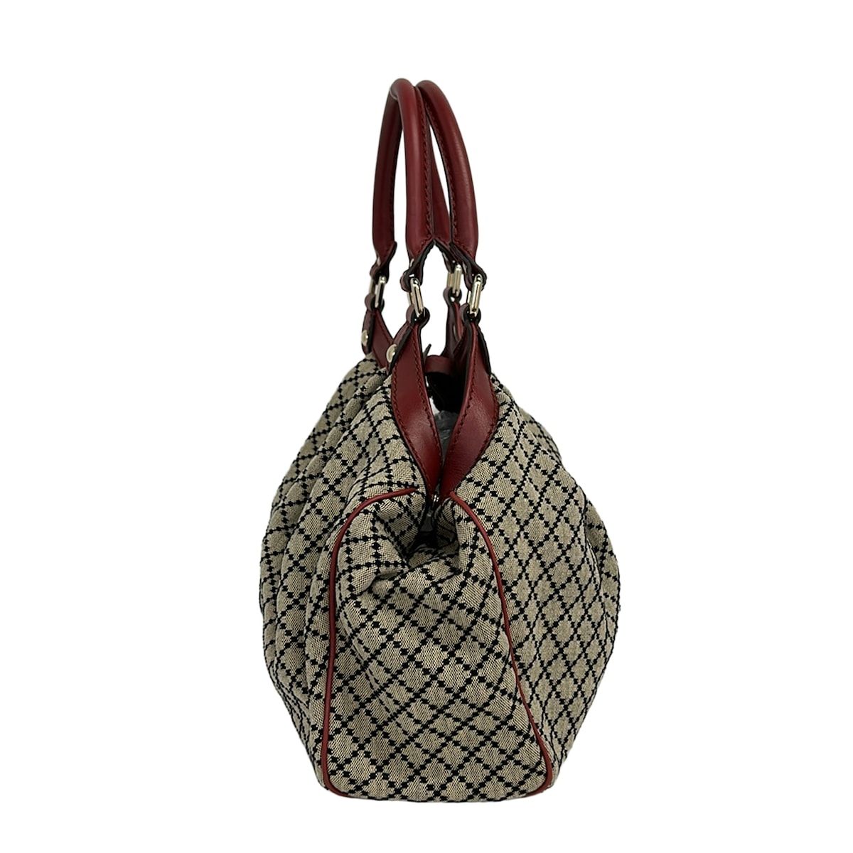 Gucci Tote Ivory Black Red Leather — view 4