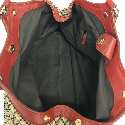 Gucci Tote Ivory Black Red Leather — view 7