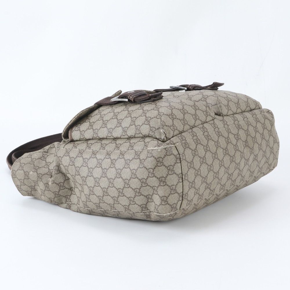 Gucci GG Supreme Leather Tote Shoulder Business Document Brown — view 5