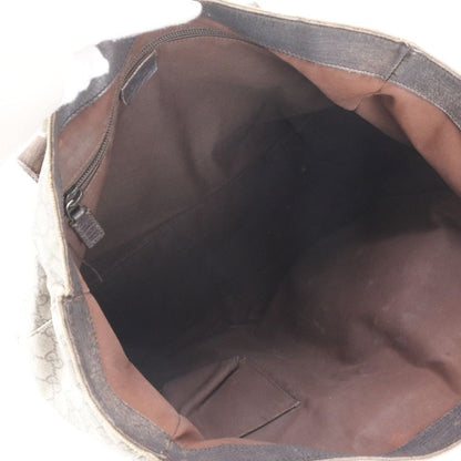 Gucci GG Supreme Leather Tote Shoulder Business Document Brown — view 7