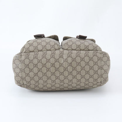 Gucci GG Supreme Leather Tote Shoulder Business Document Brown — view 6