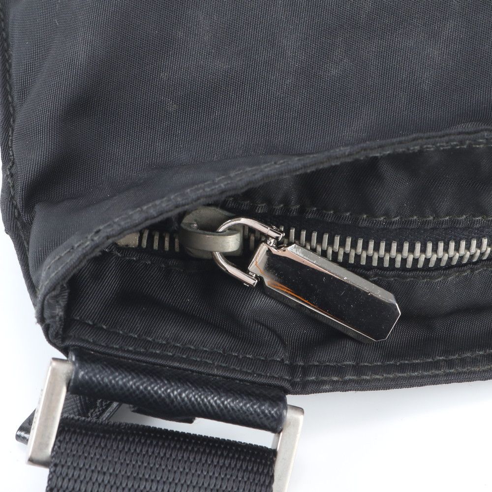 Prada Tessuto Nylon Skull Triangle Logo Leather Shoulder Bag Crossbody UG — view 7