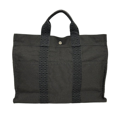 Hermes Handbag Her Line Tote MM Dark Gray Black Vintage