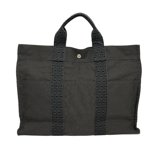 Hermes Handbag Her Line Tote MM Dark Gray Black Vintage