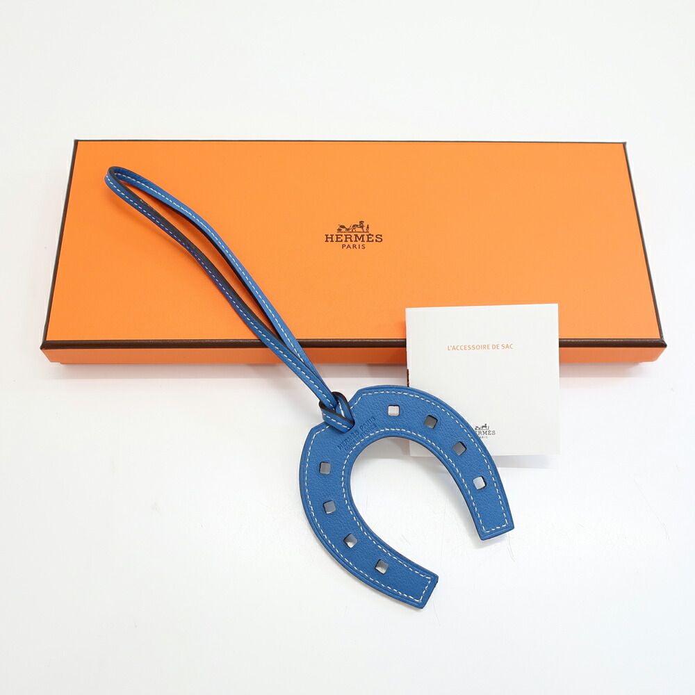 Hermes Heaven Paddock Cheval Horse Shoe Horseshoe Motif Bag Charm Leather — view 7