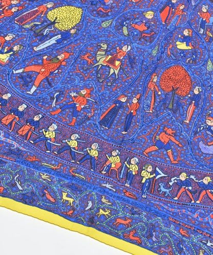 Hermes Bandana Scarf Blue — view 3