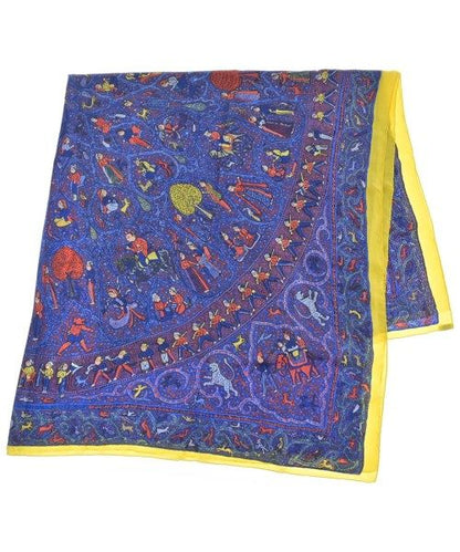 Hermes Bandana Scarf Blue