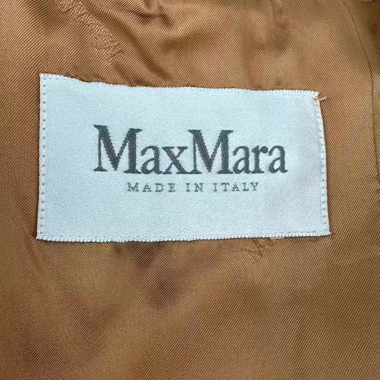 Max Mara Wool Long Belt Wrap Coat Beige 38 — view 6