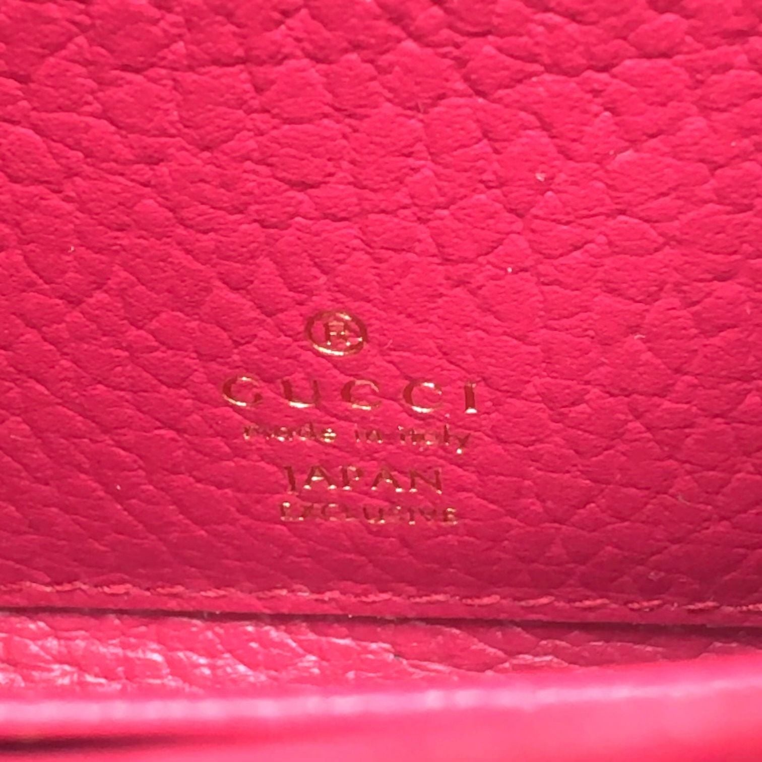 Gucci New Arrivals GG Marmot Leather Black Bordeaux Bifold Wallet Gold — view 5