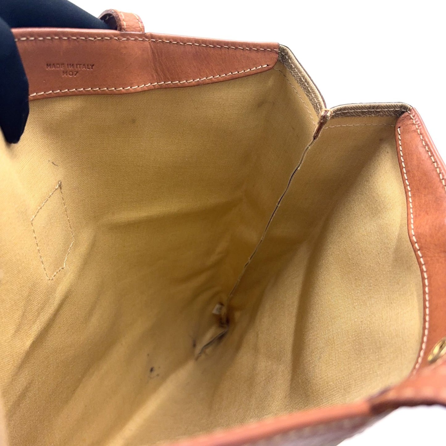 Celine New Arrival Macadam Pattern Vintage Leather Beige Light Brown Tote Gold — view 7