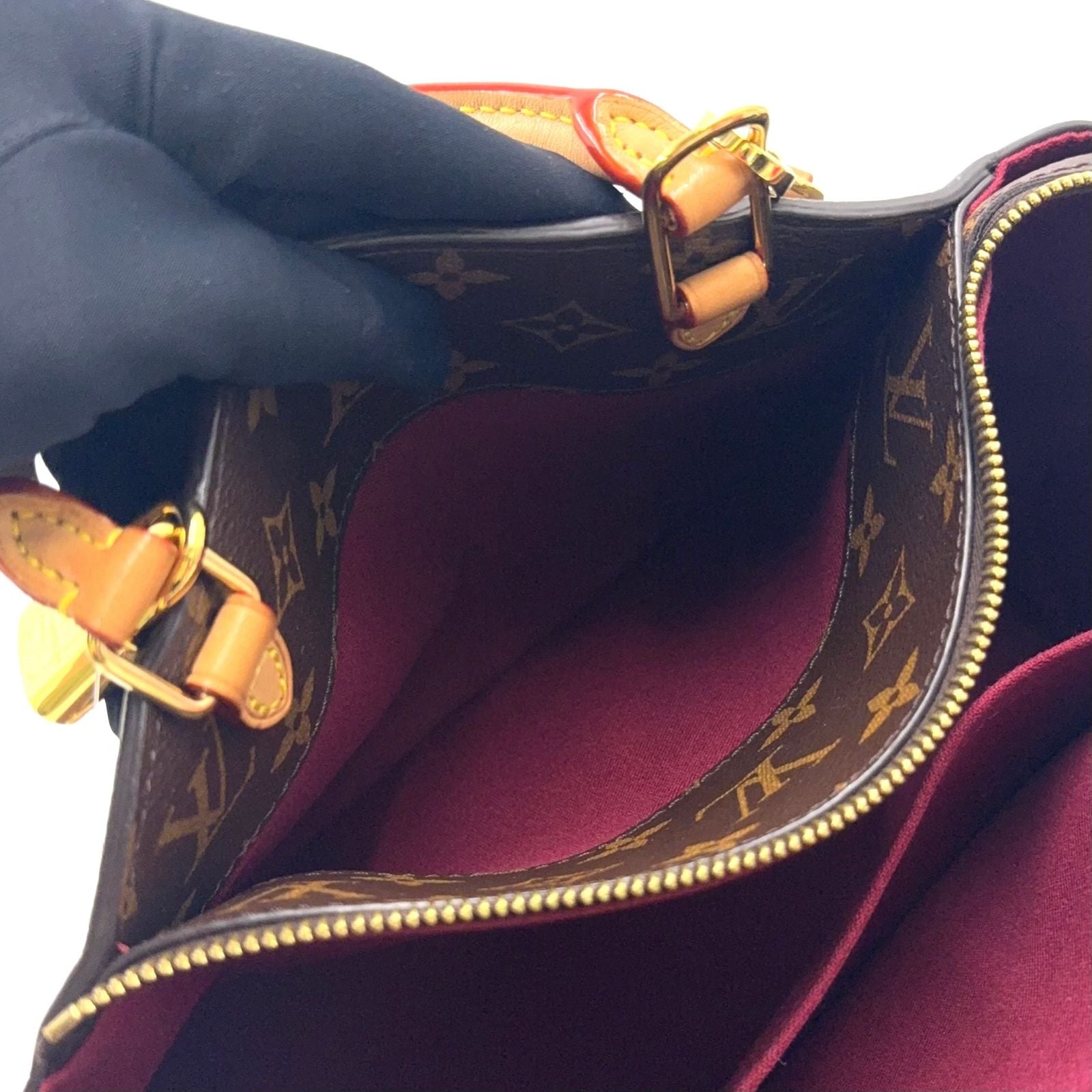 Louis Vuitton New Arrivals Petit Palais PM Monogram Leather Brown Handbag Gold — view 8
