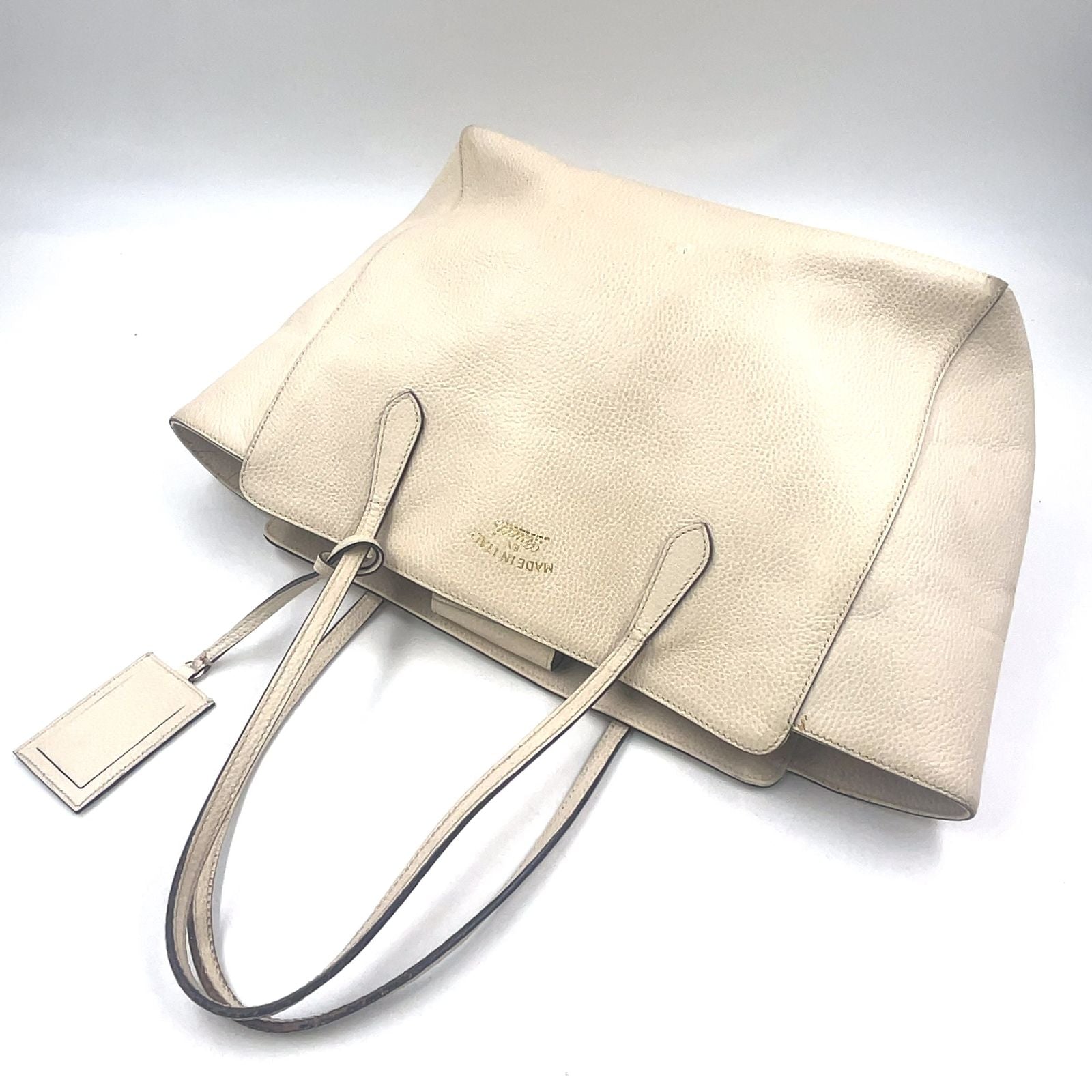 Gucci New Arrival Swing Leather Ivory Tote Gold — view 5