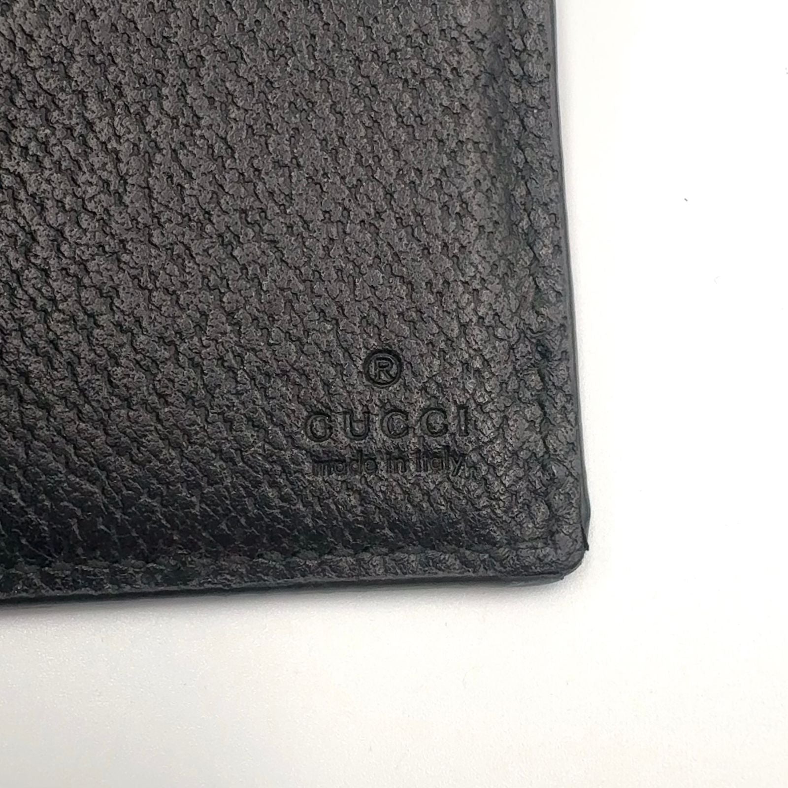 Gucci New Arrivals GG Marmont Leather Black Bifold Wallet Gold — view 4