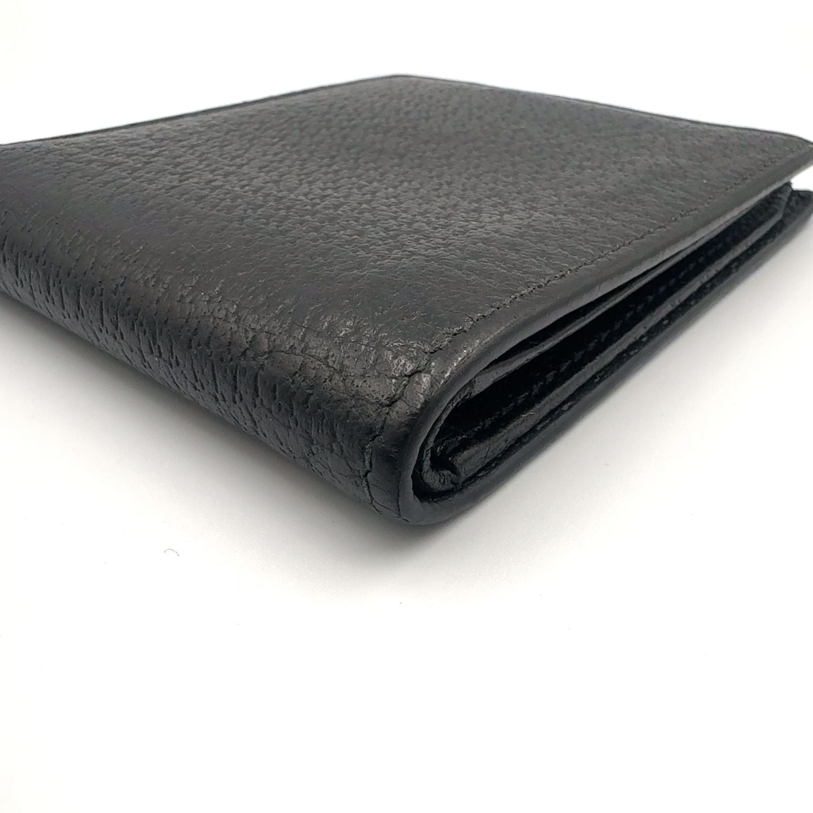 Gucci New Arrivals GG Marmont Leather Black Bifold Wallet Gold — view 5