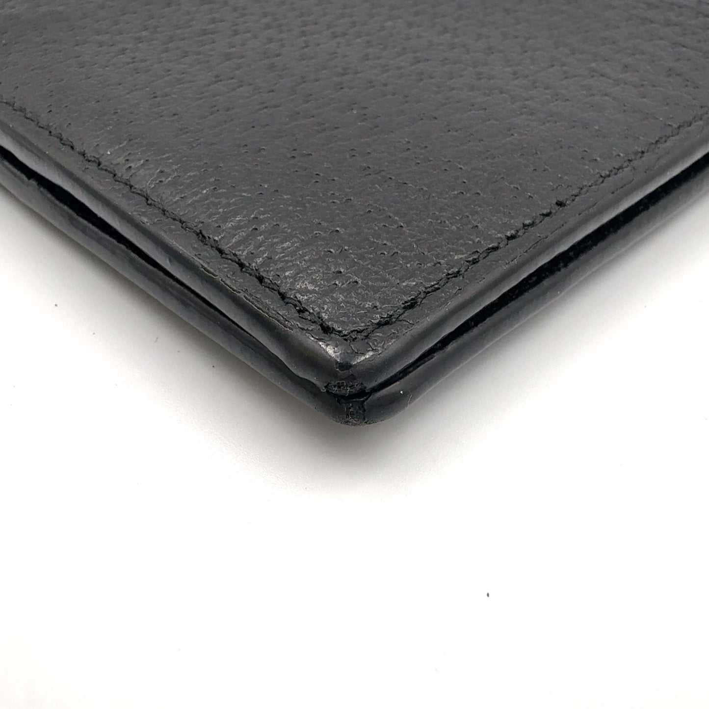 Gucci New Arrivals GG Marmont Leather Black Bifold Wallet Gold — view 7