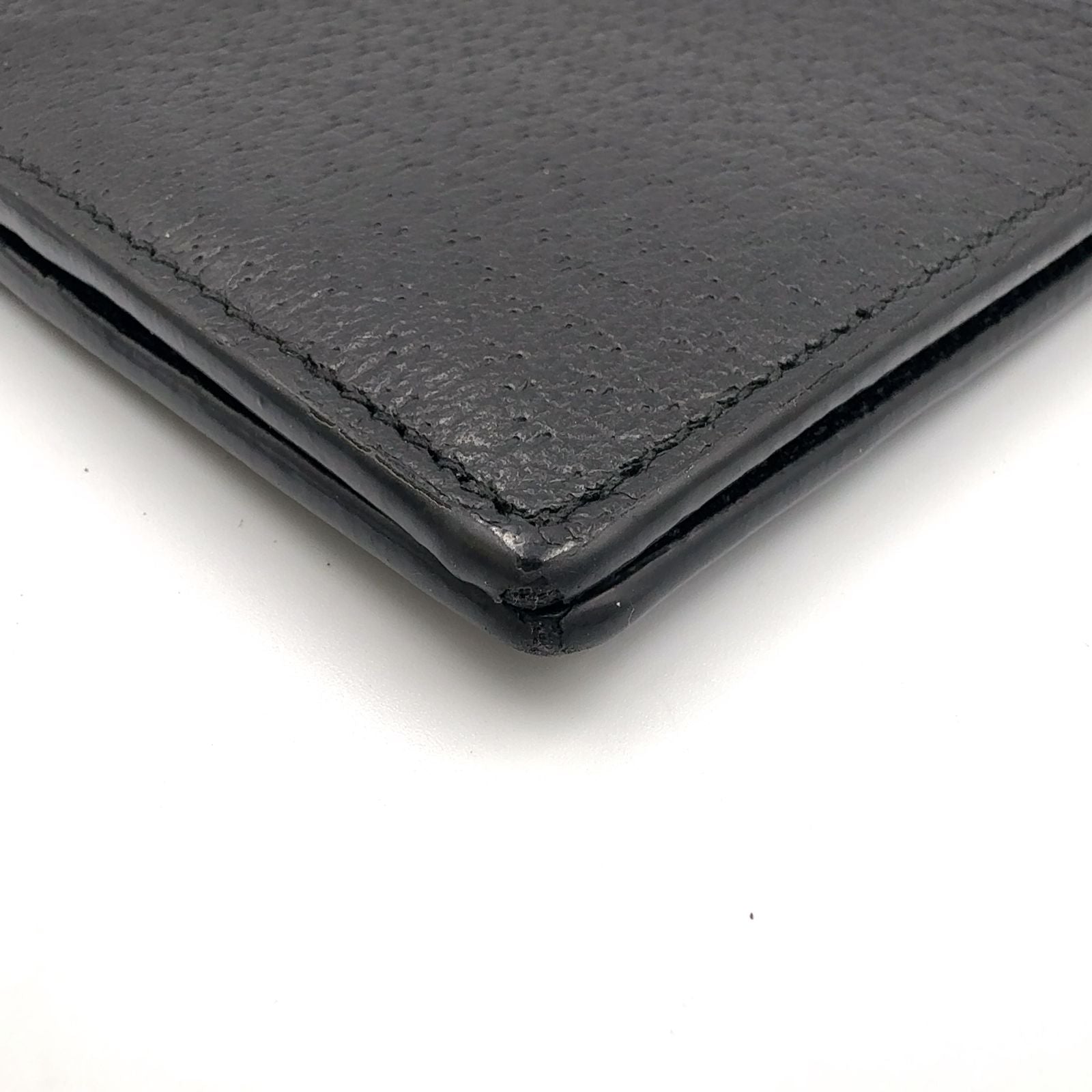 Gucci New Arrivals GG Marmont Leather Black Bifold Wallet Gold — view 7