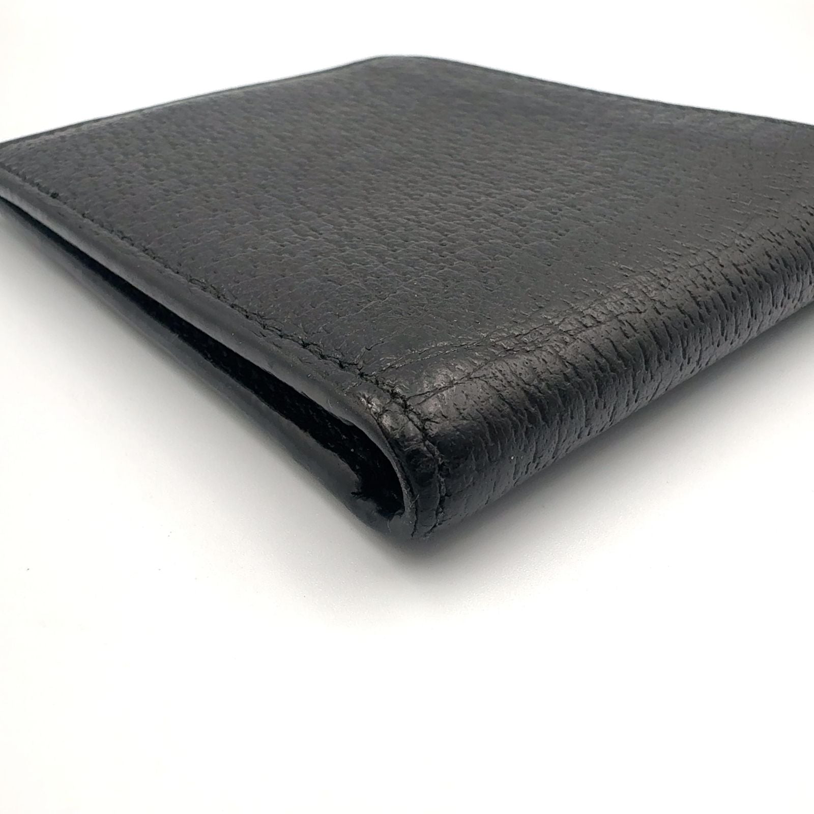 Gucci New Arrivals GG Marmont Leather Black Bifold Wallet Gold — view 6
