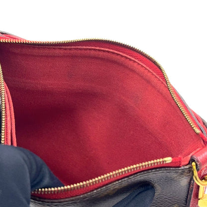 Louis Vuitton New Arrivals Pallas Clutch Monogram Cerise Leather Brown — view 8