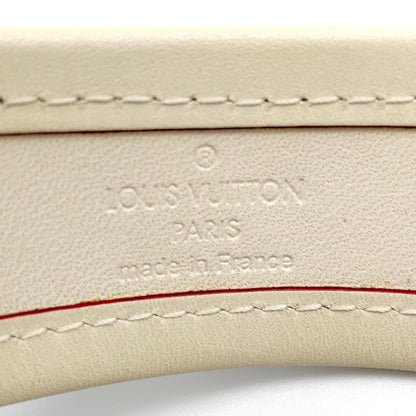 Louis Vuitton Bracelet Cellule Leather Ivory Gold Bangle — view 4