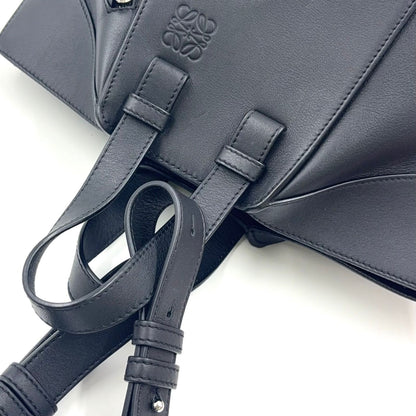 Loewe New Arrivals Hammock Compact Calfskin Black Shoulder Bag Silver — view 9
