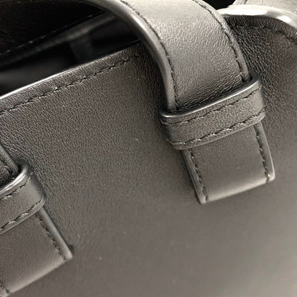 Loewe New Arrivals Hammock Compact Calfskin Black Shoulder Bag Silver — view 6