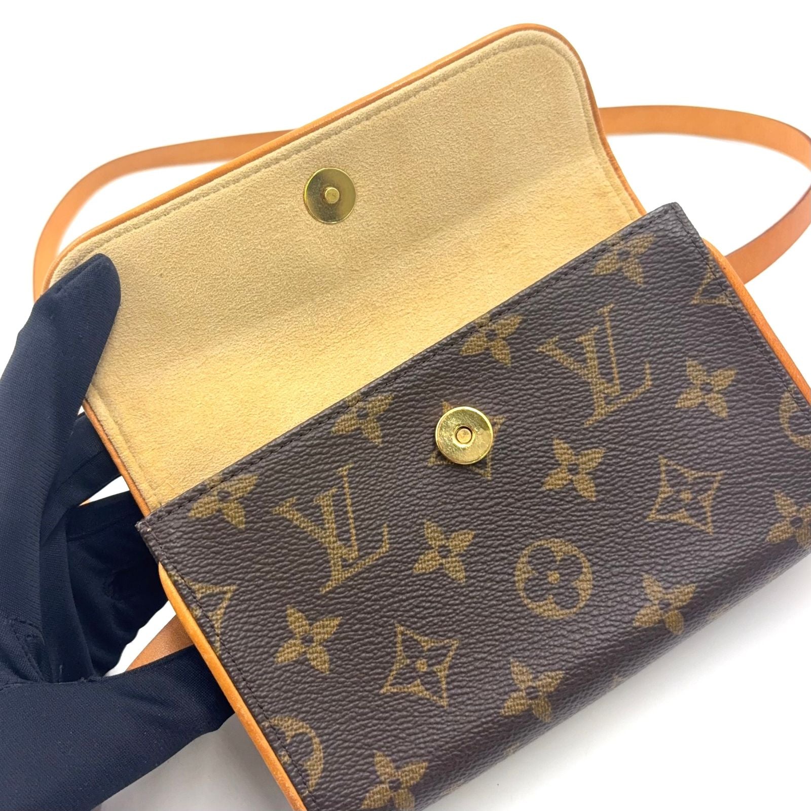 Louis Vuitton New Arrivals Pochette Twin PM Monogram XS Leather Brown Shoulder — view 8